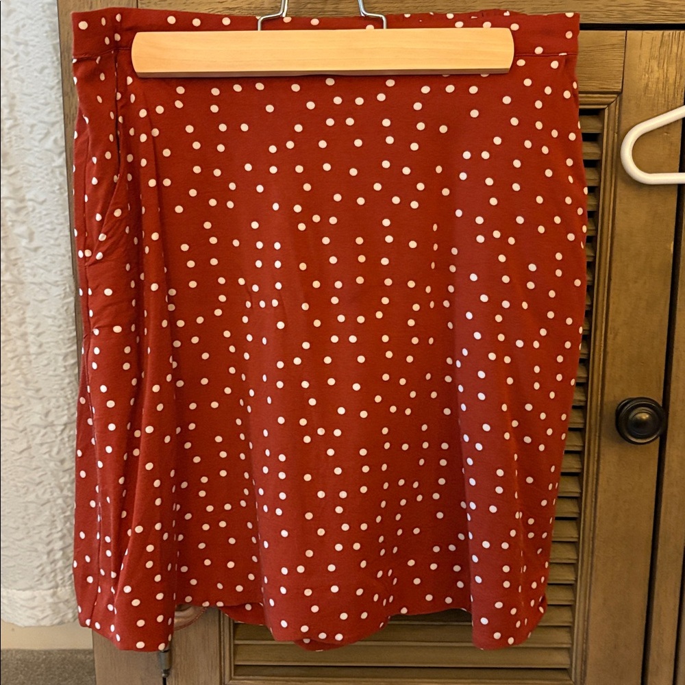 Burnt orange  Polka Dot Skirt